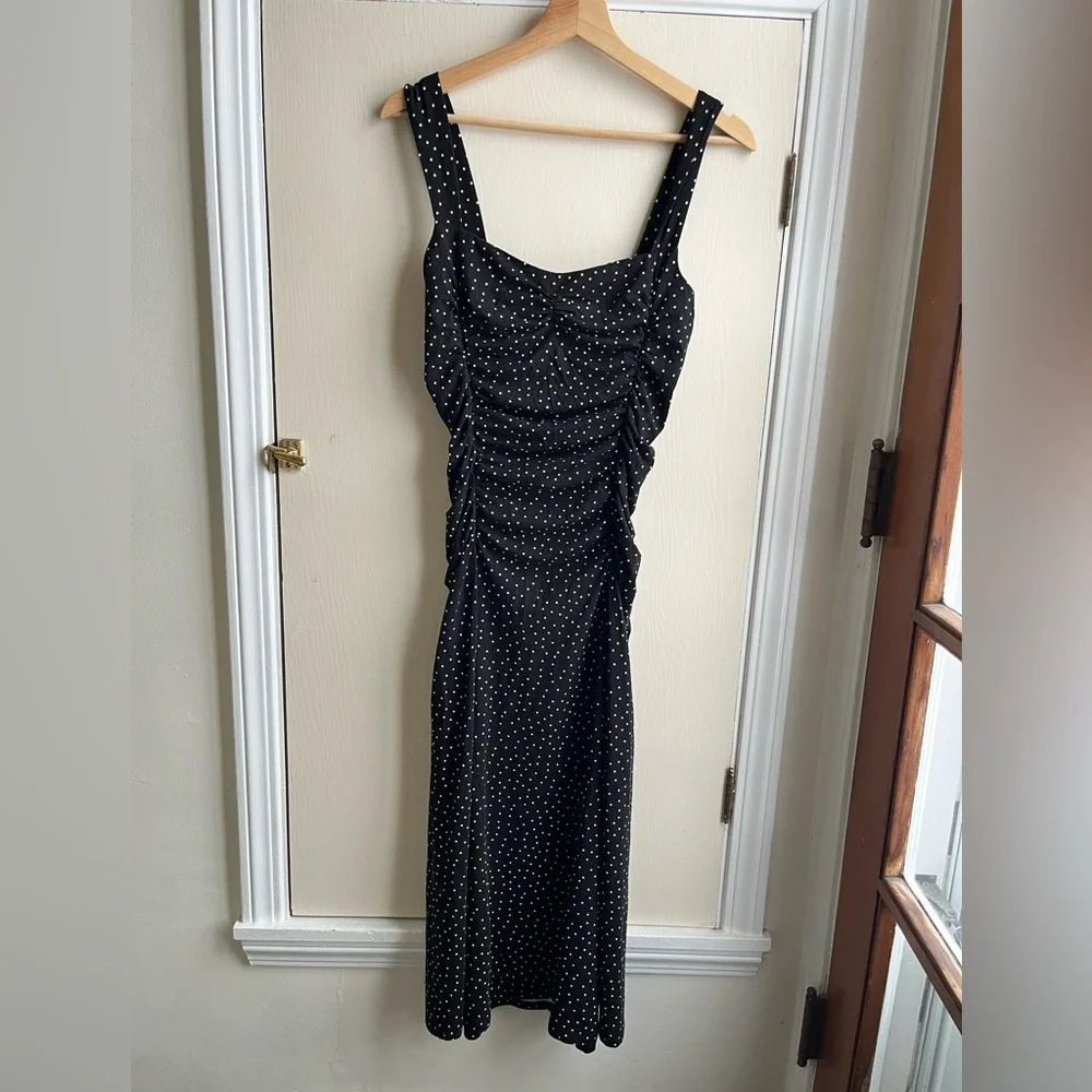 Reformation Suvi knit polka dot dress midi Selene - Picture 4 of 8